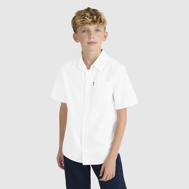 Short Sleeve Woven Shirt Big Boys 8-20