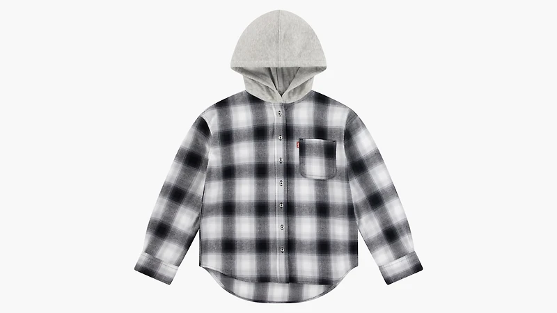 Hooded Woven Top Big Girls 7-16