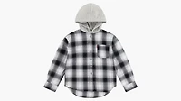 Hooded Woven Top Big Girls 7-16