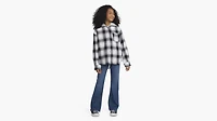 Hooded Woven Top Big Girls 7-16