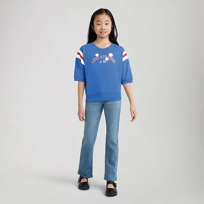 Varsity Knit Top Big Girls 7-16