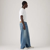 Baggy Wide-Leg Pieced Men's Jeans