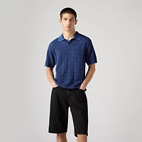 Open Collar Sweater Polo