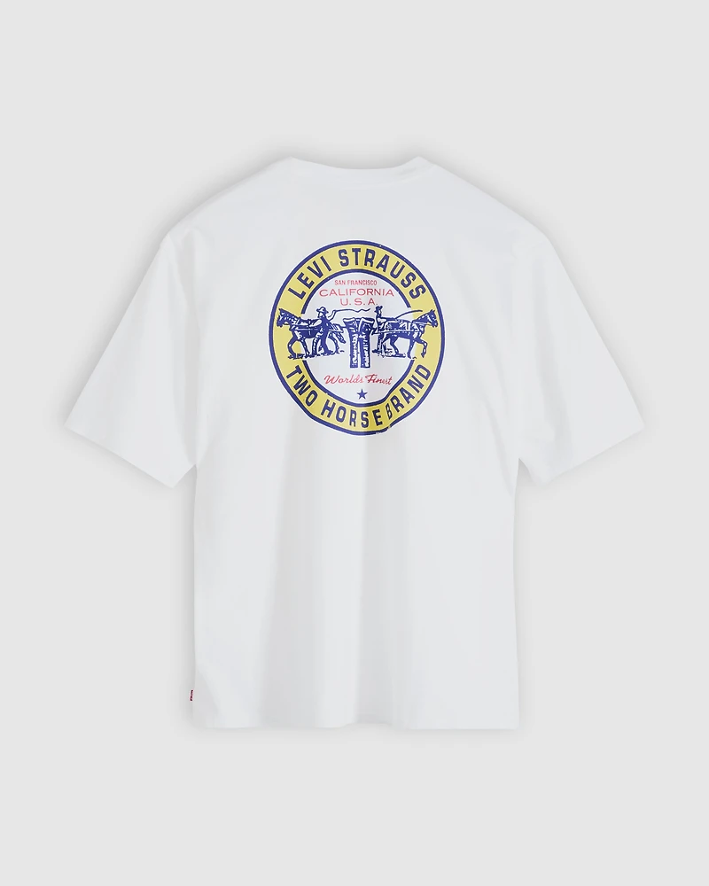 Loose Fit Half-Sleeve Graphic Pocket T-Shirt