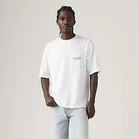 Loose Fit Half-Sleeve Graphic Pocket T-Shirt