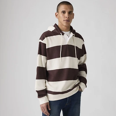 Thermal Rugby Hoodie Sweatshirt