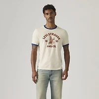 Standard Fit Graphic Ringer T-Shirt