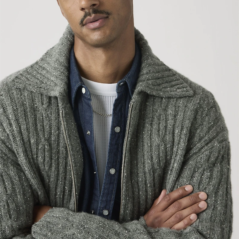 Telegraph Zip Cardigan