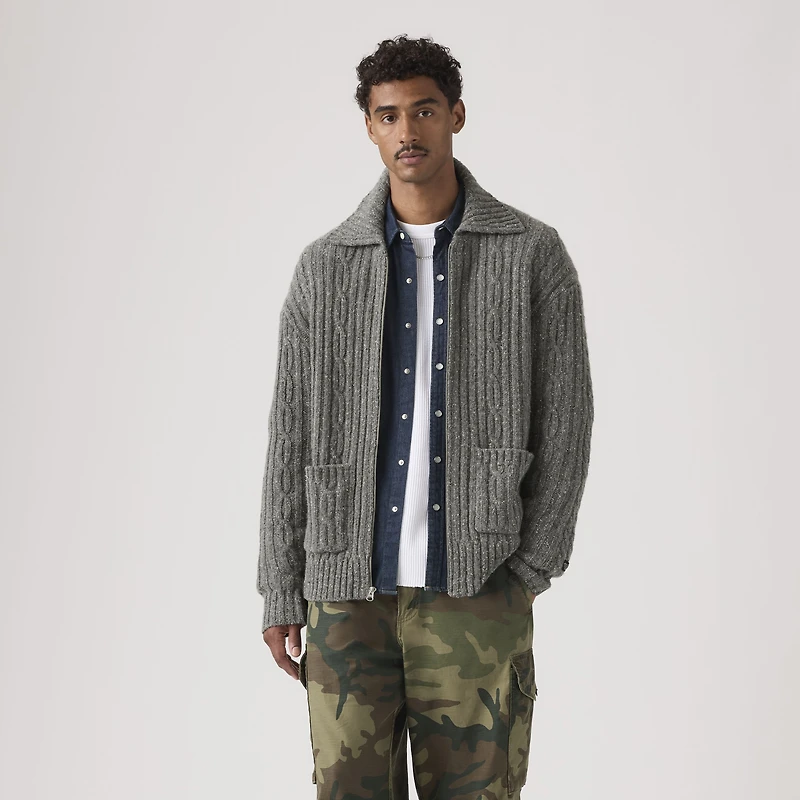 Telegraph Zip Cardigan