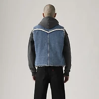 Western Denim Sherpa Vest