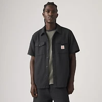 Short-Sleeve Worker Dobby Shirt