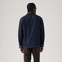 Relaxed Long-Sleeve Denim Worker Shirt