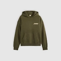 Two Horse Boxy Grunge Wash Hoodie Sweatshirt