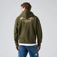 Two Horse Boxy Grunge Wash Hoodie Sweatshirt