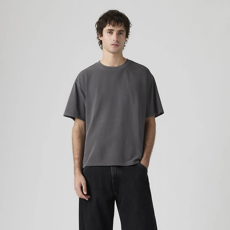 Boxy Short-Sleeve Garment Dye T-Shirt