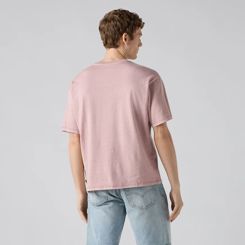 Boxy Short-Sleeve Grunge Wash T-Shirt