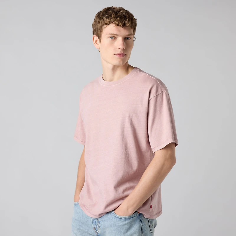 Boxy Short-Sleeve Grunge Wash T-Shirt