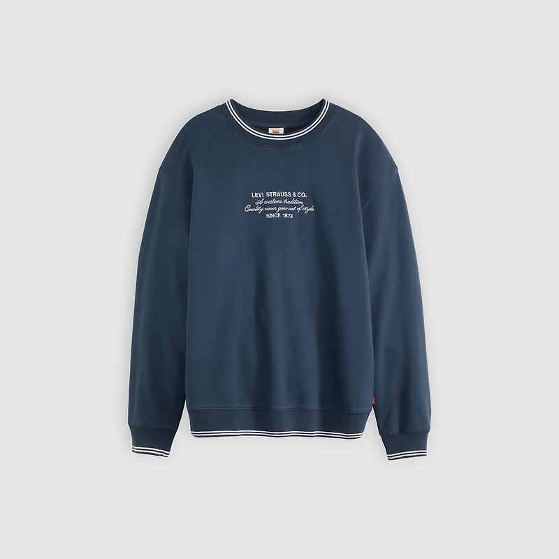 Embroidered Tipped Graphic Crewneck Sweatshirt