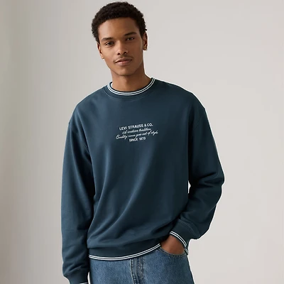 Embroidered Tipped Graphic Crewneck Sweatshirt