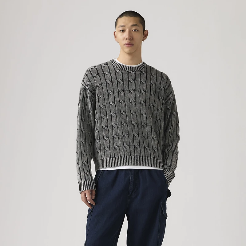 Carmel Cable Crew Sweater
