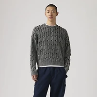 Carmel Cable Crew Sweater