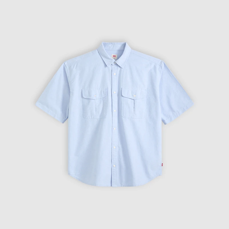 Short-Sleeve Pacifica Loose Oxford Shirt