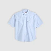 Short-Sleeve Pacifica Loose Oxford Shirt