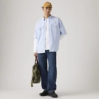 Short-Sleeve Pacifica Loose Oxford Shirt