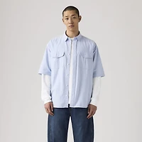 Short-Sleeve Pacifica Loose Oxford Shirt
