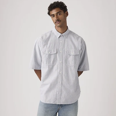 Short Sleeve Pacifica Loose Oxford Shirt