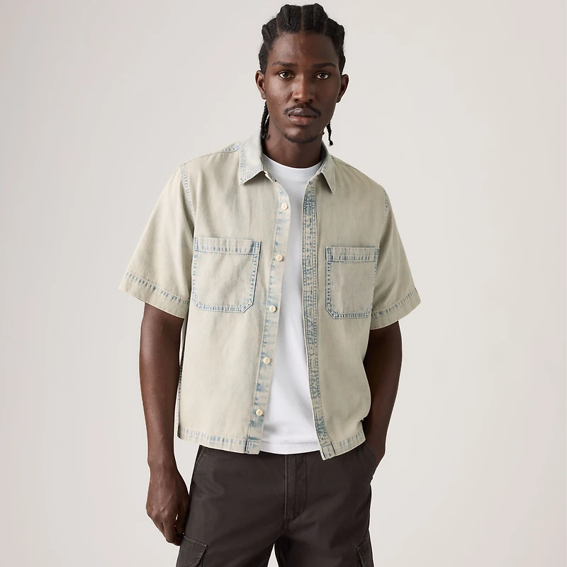 Short-Sleeve Mechanic Boxy Shirt