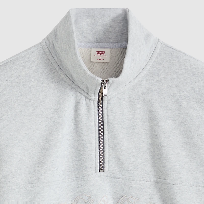 Boxy Quarter Zip Sweatshirt