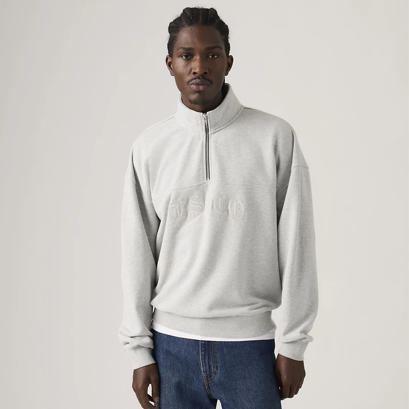 Boxy Quarter Zip Sweatshirt