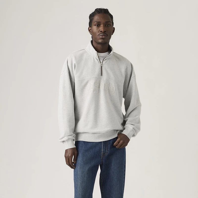 Boxy Quarter Zip Sweatshirt