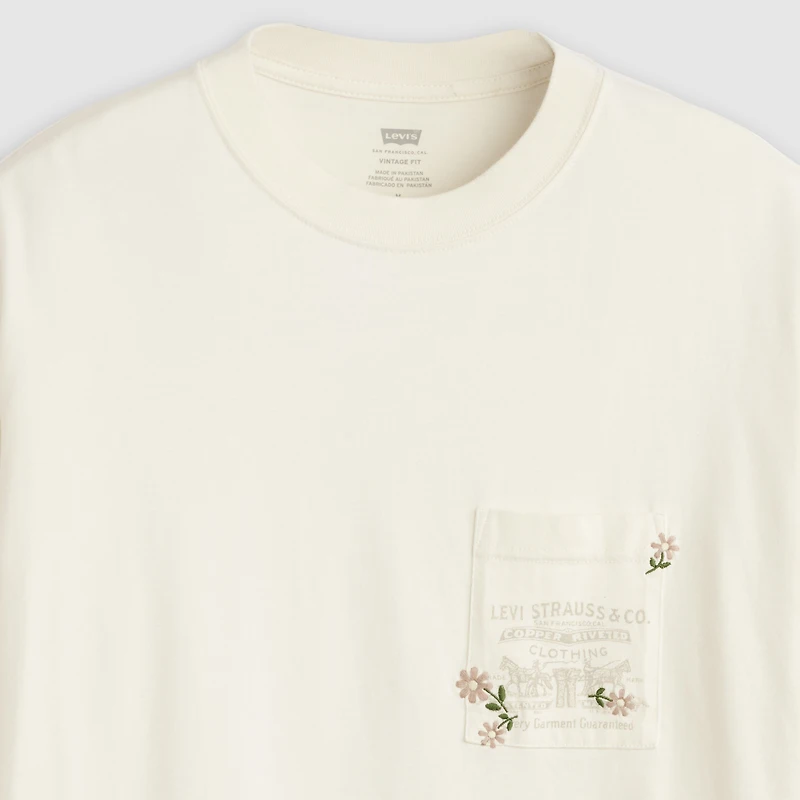 Loose Fit Vintage Graphic Pocket T-Shirt