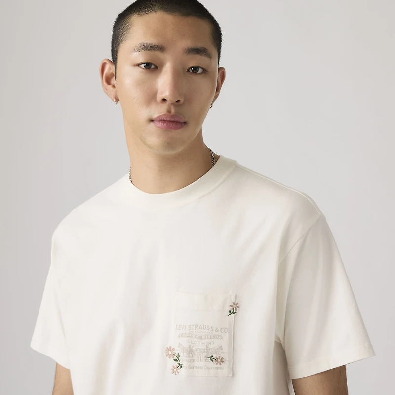 Loose Fit Vintage Graphic Pocket T-Shirt