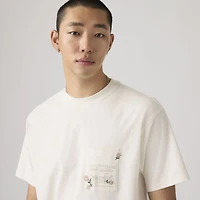 Loose Fit Vintage Graphic Pocket T-Shirt