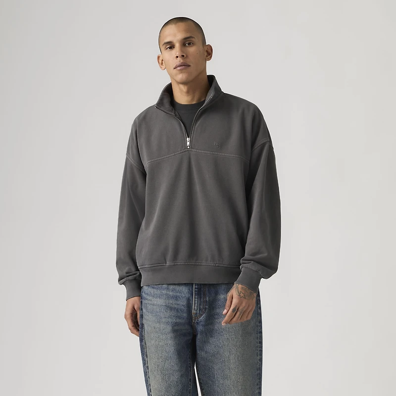 Garment Dye Marina Quarter-Zip Sweatshirt