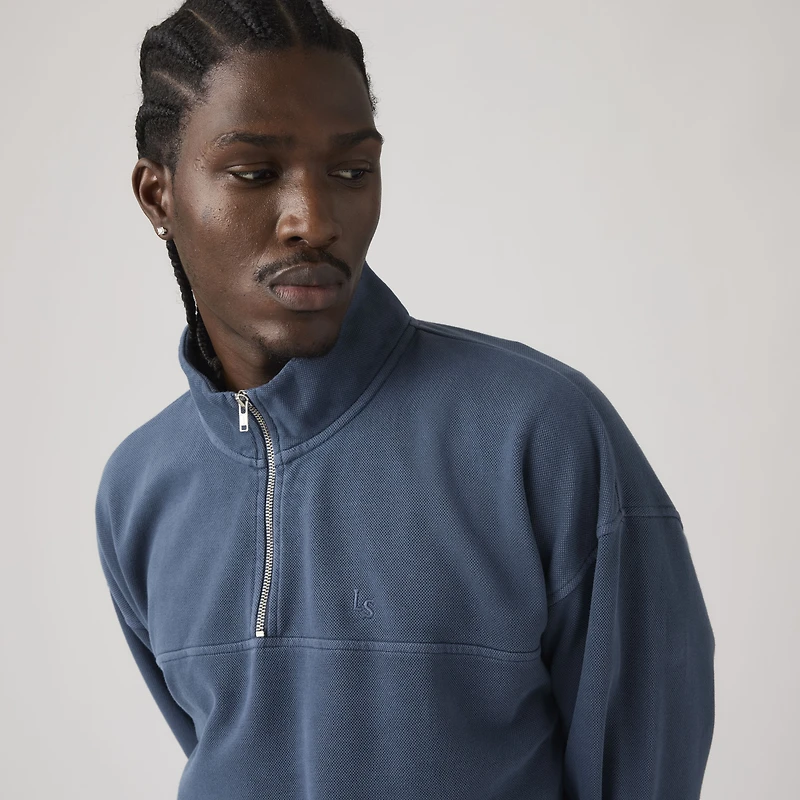 Garment Dye Marina Quarter-Zip Sweatshirt