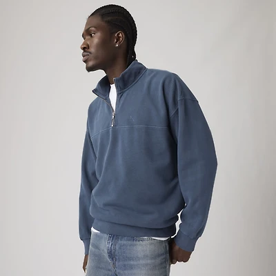Marina Garment Dye Quarter-Zip Sweatshirt
