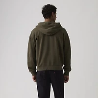 Hayes Boxy Grunge Wash Full-Zip Sweatshirt