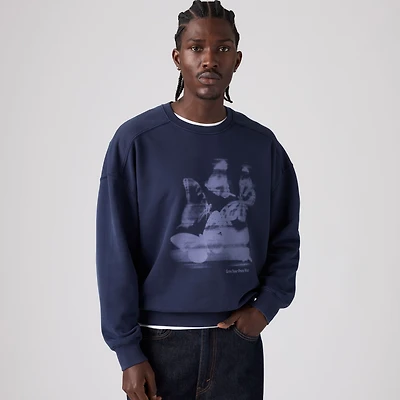 Boxy Graphic Crewneck Sweatshirt