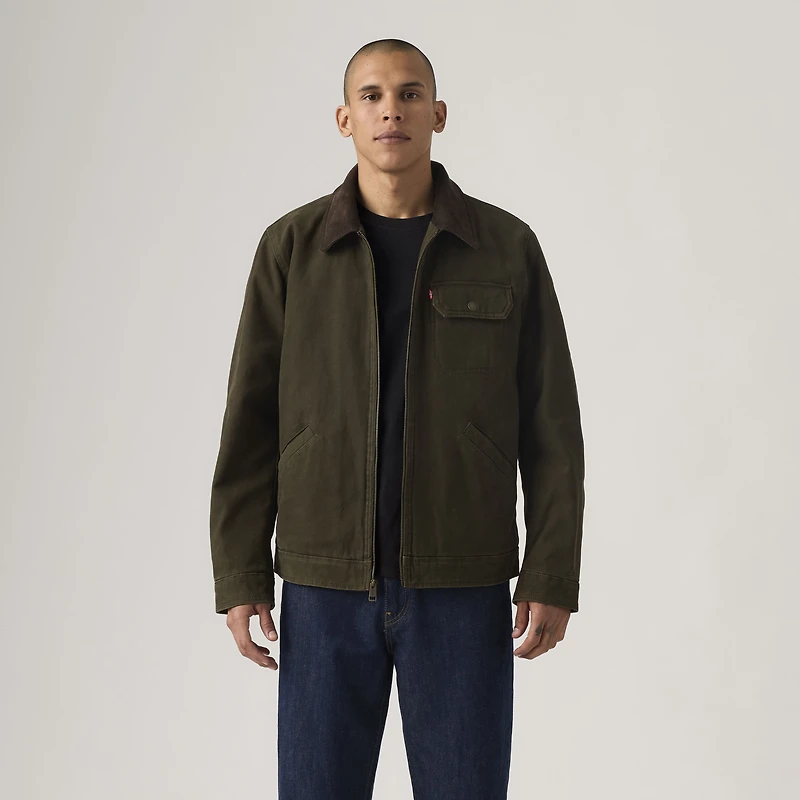 Cotton Canvas Depot Jacket With Blanket Lining