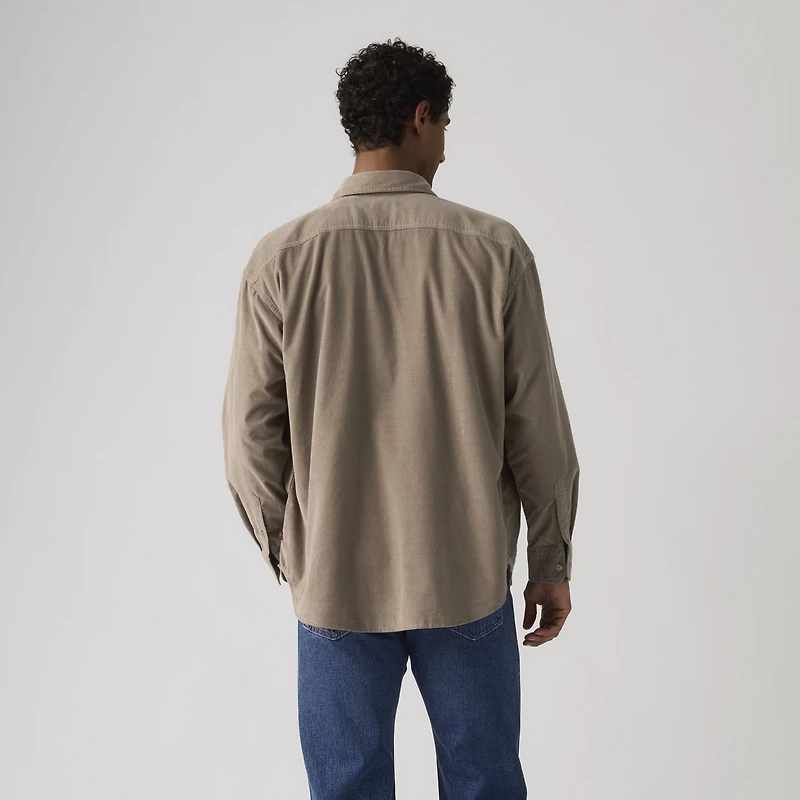 Loose Button-Down Corduroy Shirt