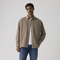 Loose Button-Down Corduroy Shirt