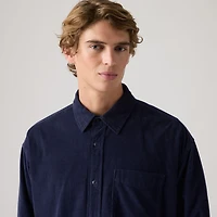 Loose Button-Down Corduroy Shirt
