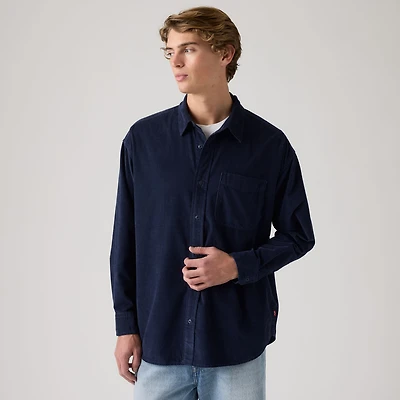 Corduroy Loose Button-Down Shirt