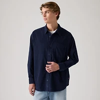 Corduroy Loose Button-Down Shirt