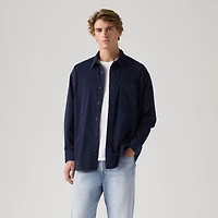 Corduroy Loose Button-Down Shirt