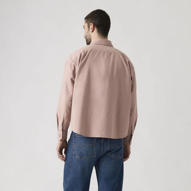 Zandt Long-Sleeve Boxy Garment Dye Shirt